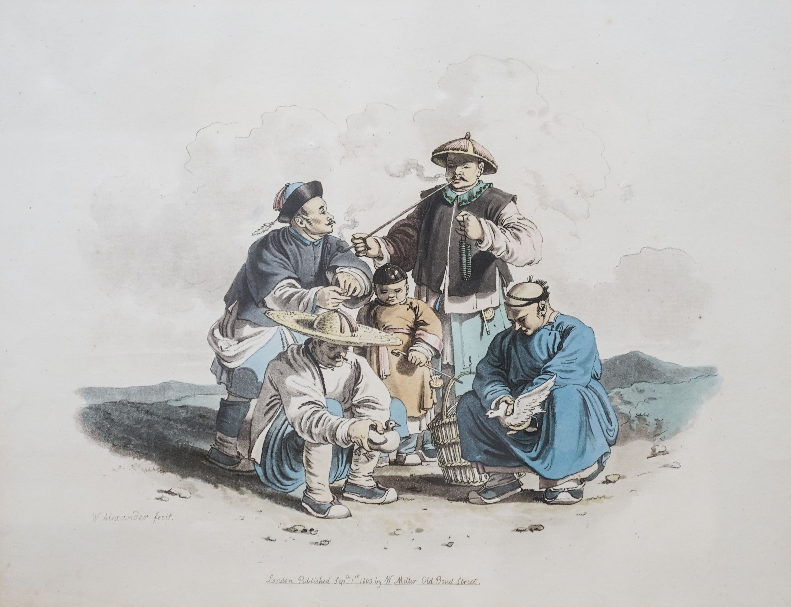 After William Alexander, six coloured lithographs, Views of China, approx. 24 x 31cm